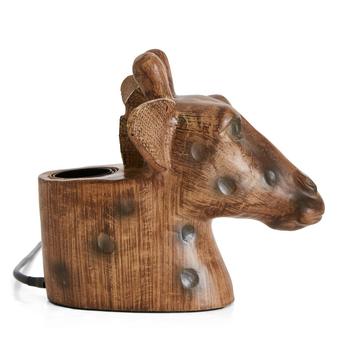 Giraffe Head Table Lamp Brown – image 6
