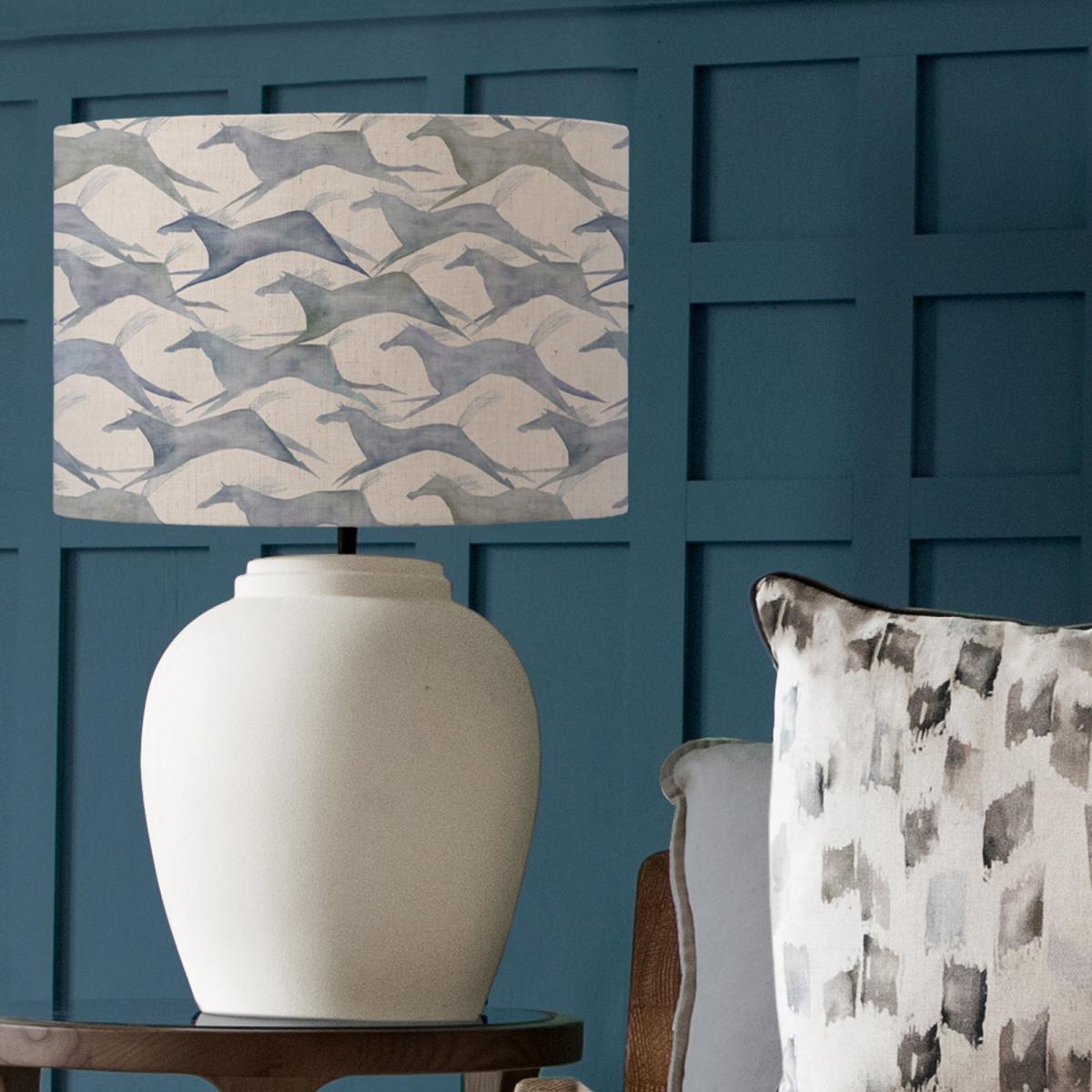 Evora Table Lamp with Dakota Shade Dakota River Blue – image 1