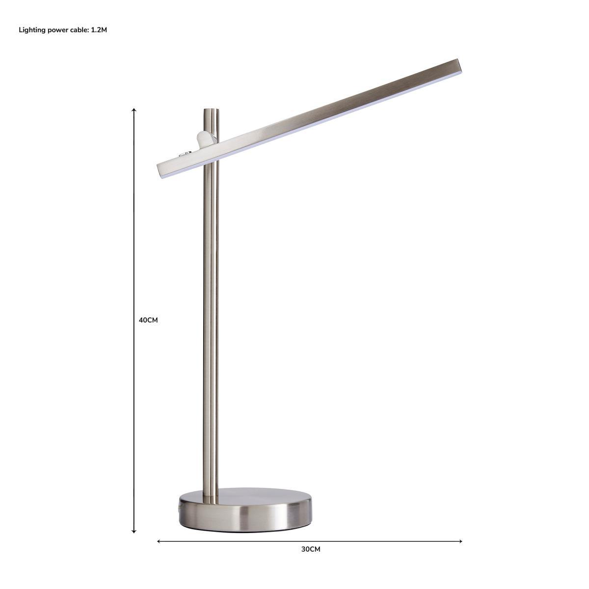 Talis Integrated LED Touch Dimmable Table Lamp Nickel – image 7