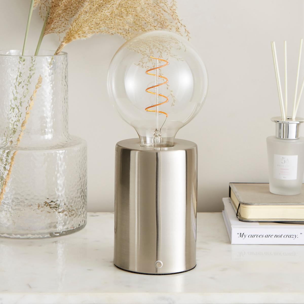Nesa Rechargable Touch Table Lamp Silver – image 2