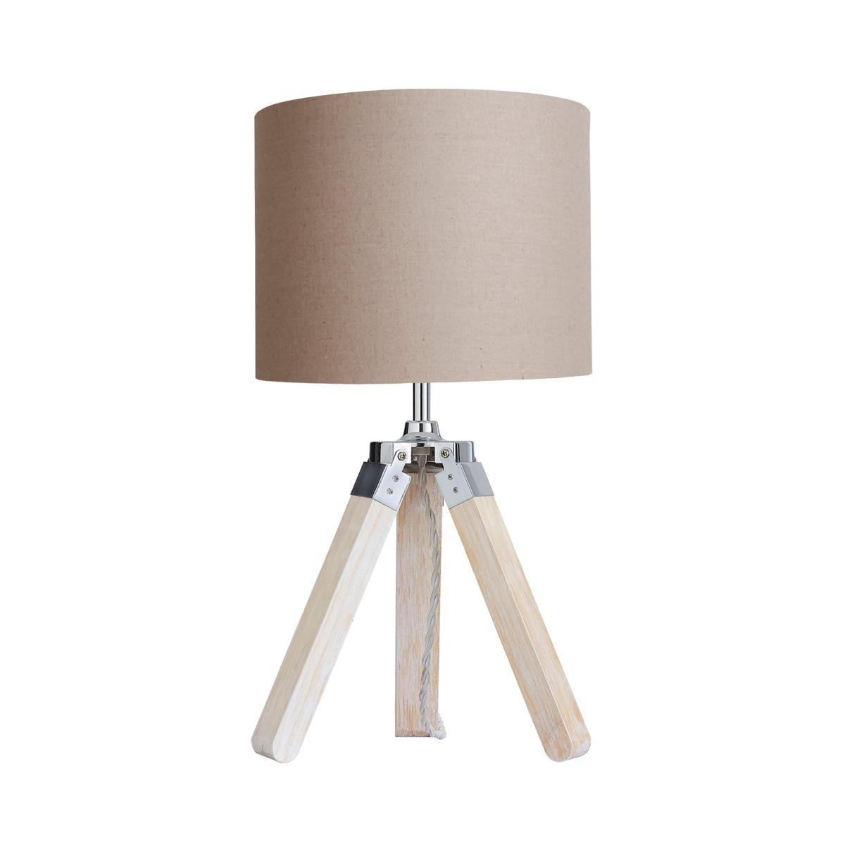 Trio Tripod Light Wood Table Lamp Brown – image 5