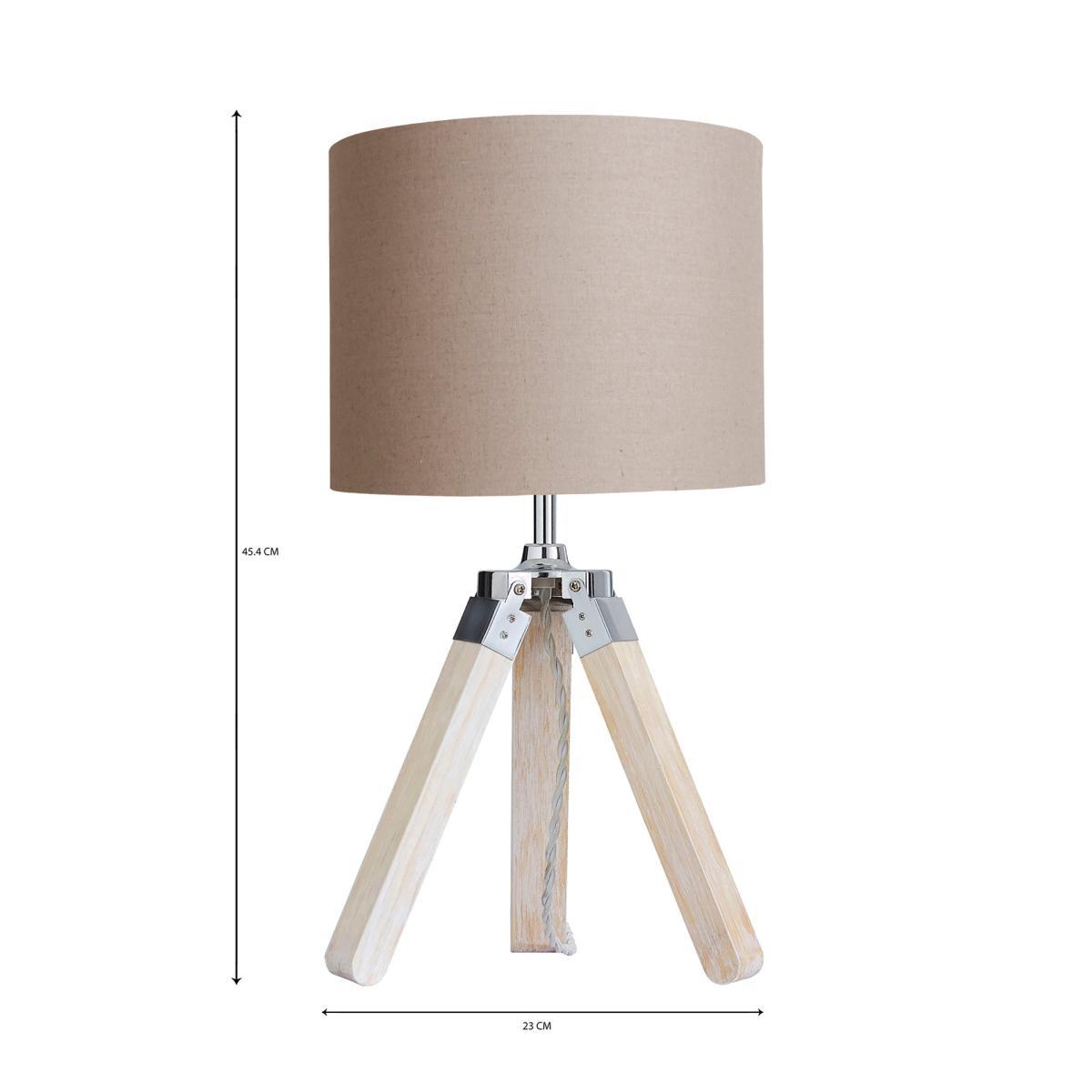 Trio Tripod Light Wood Table Lamp Brown – image 7
