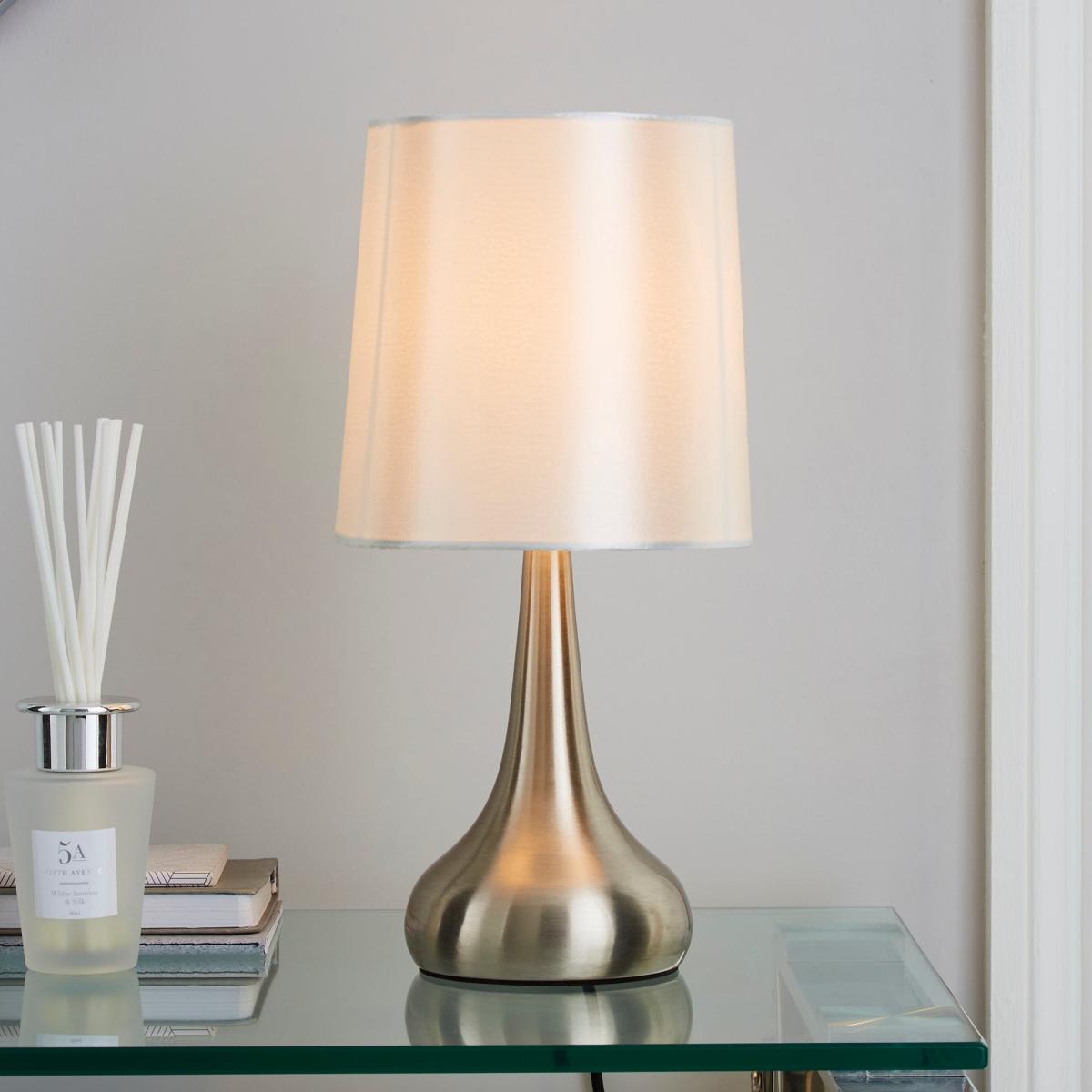 Rimini Set of 2 Cream Touch Dimmable Lamps Cream – image 2