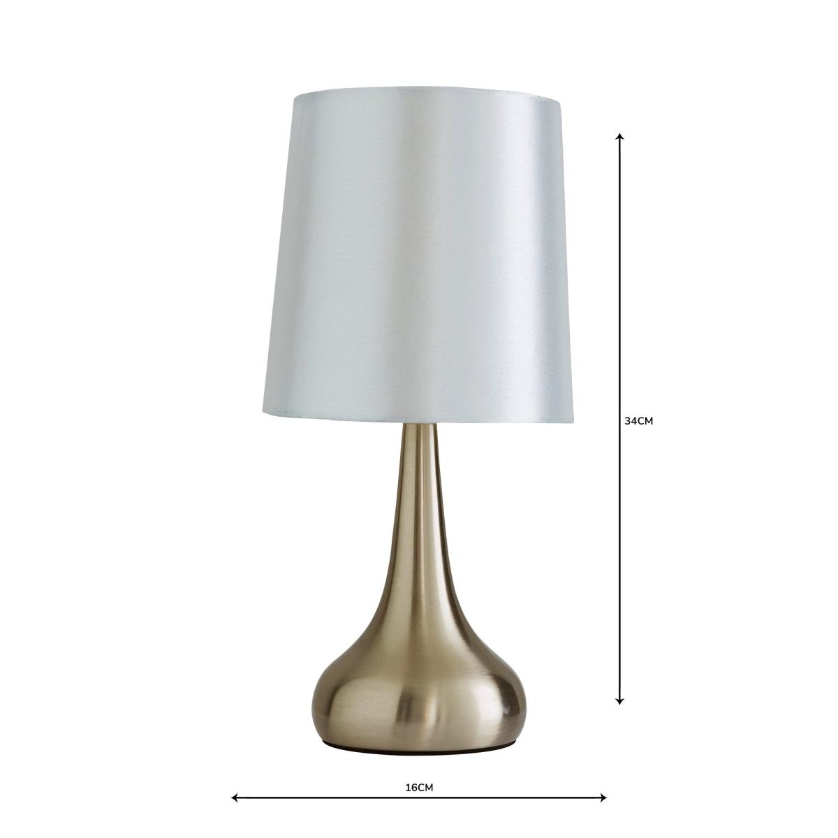 Rimini Set of 2 Cream Touch Dimmable Lamps Cream – image 6