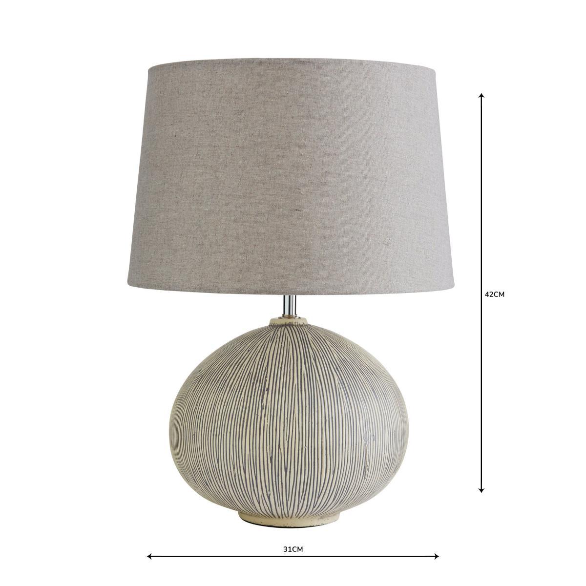 Dahlia Scratched Resin Grey Table Lamp Grey – image 5