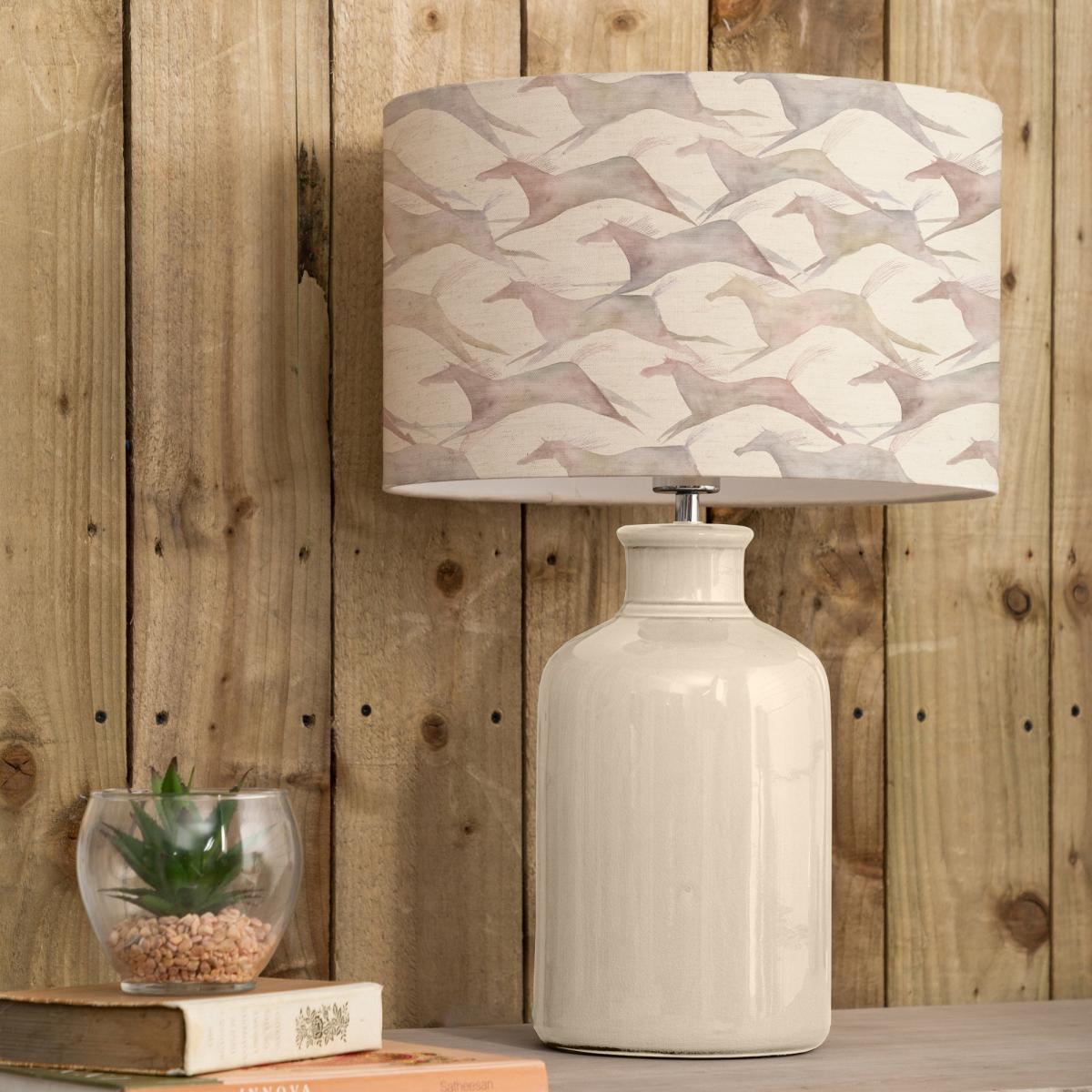 Elspeth Table Lamp with Dakota Shade Dakota Mid Brown – image 1