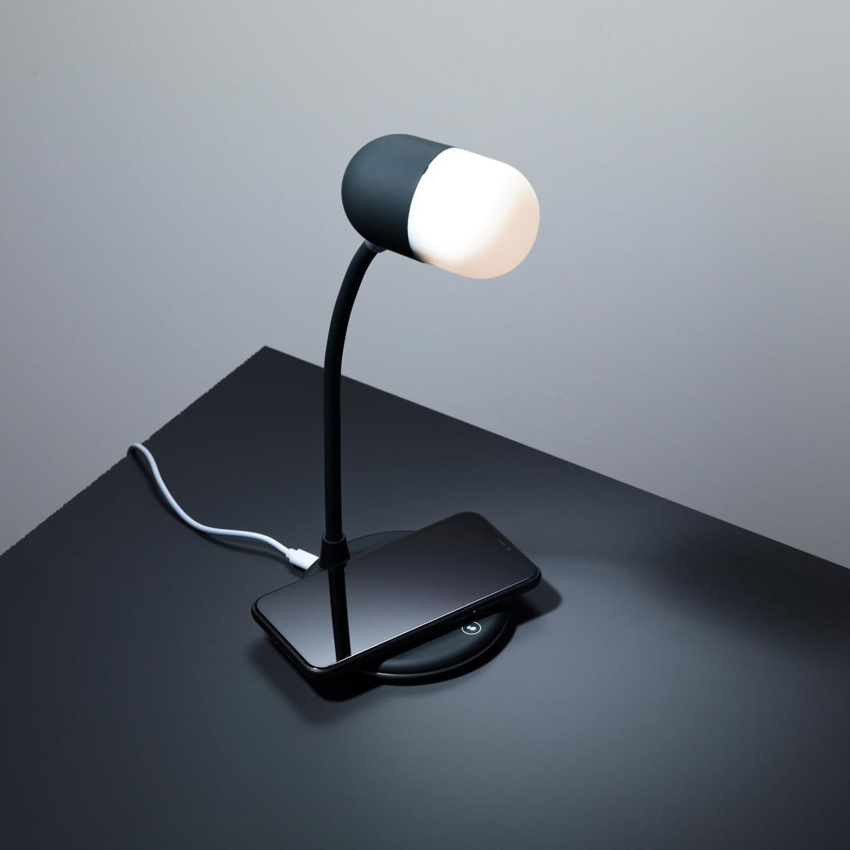 Intempo 3 in 1 LED Integrated Desk Lamp with Wireless Charger & Bluetooth Speaker Black – image 4