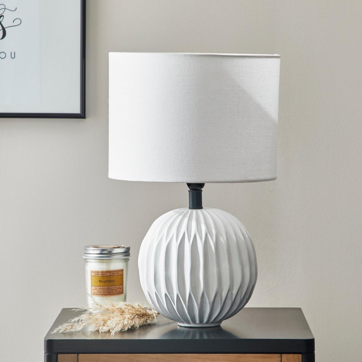 Ecomix Ball Shaped White Table Lamp White – image 2