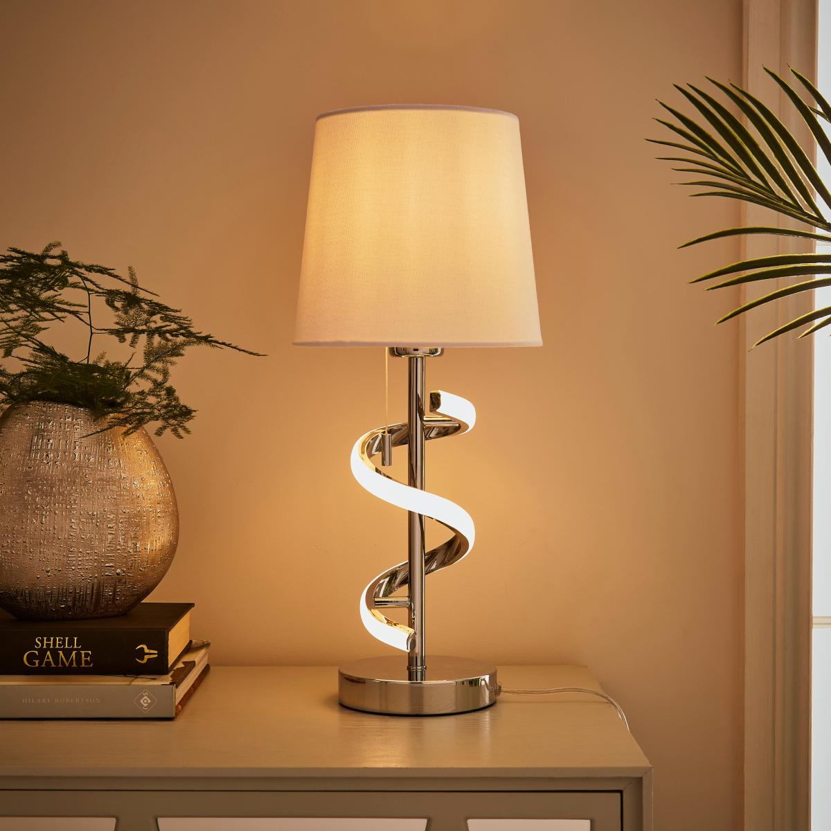 Palais 2 Light Metal Table Lamp Chrome – image 3