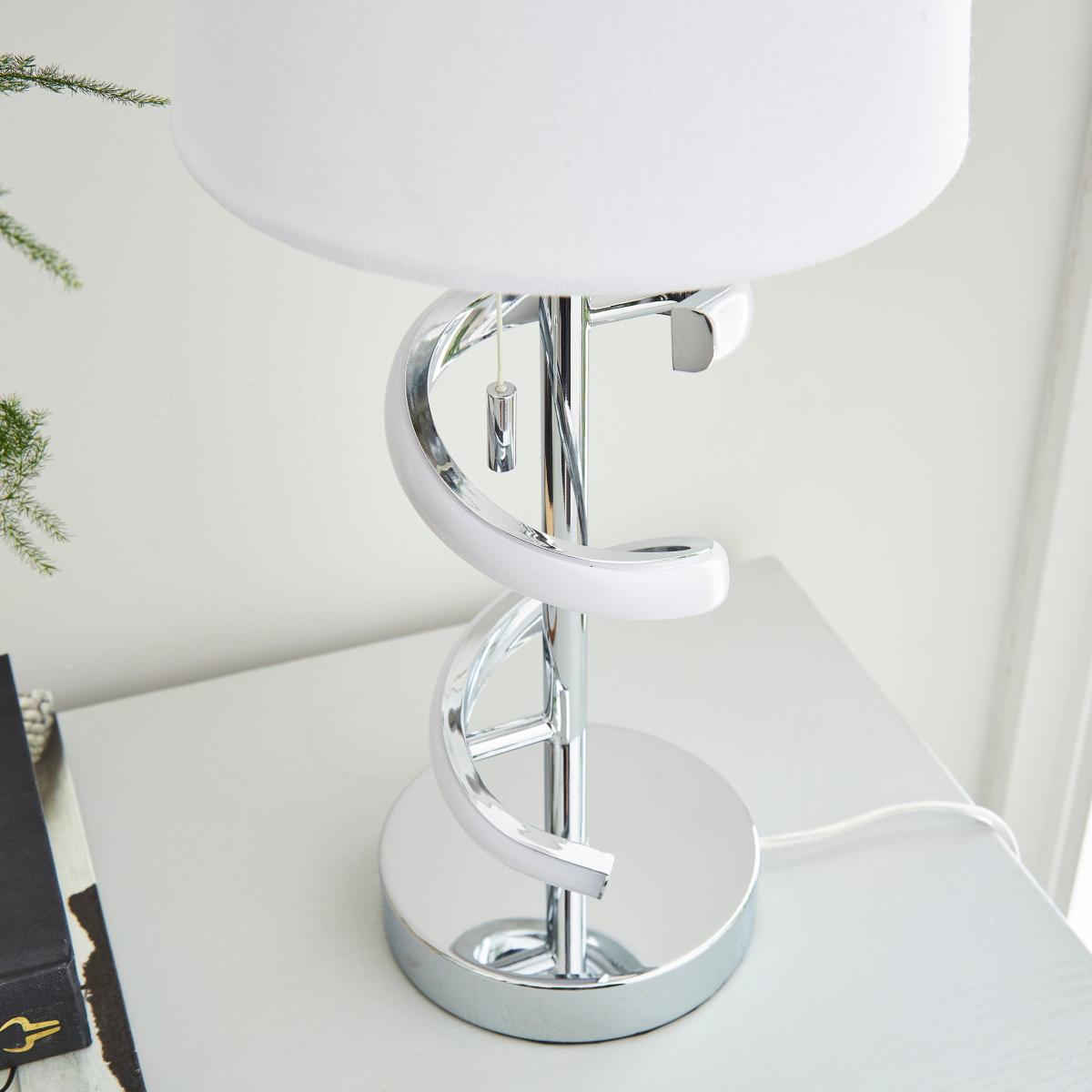 Palais 2 Light Metal Table Lamp Chrome – image 4
