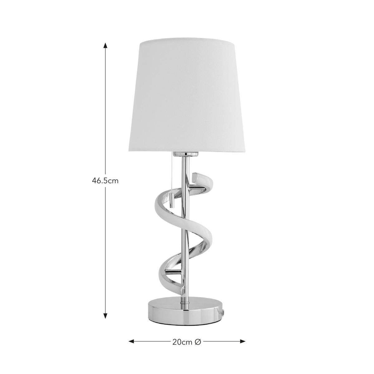 Palais 2 Light Metal Table Lamp Chrome – image 6