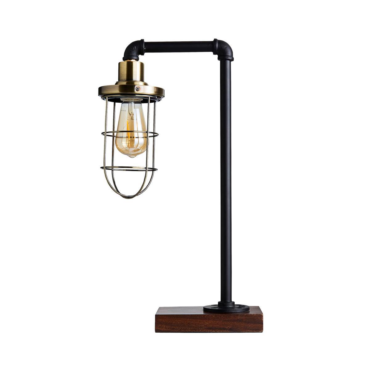 Milas Pipe Black Industrial Table Lamp Black – image 5