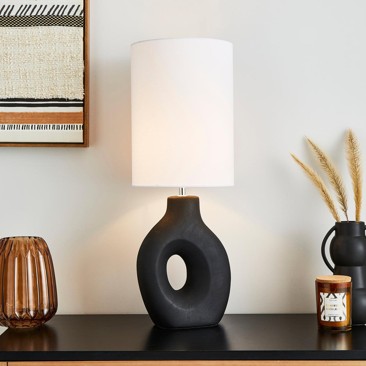 Dinah Sculptural Black Table Lamp Black – image 1