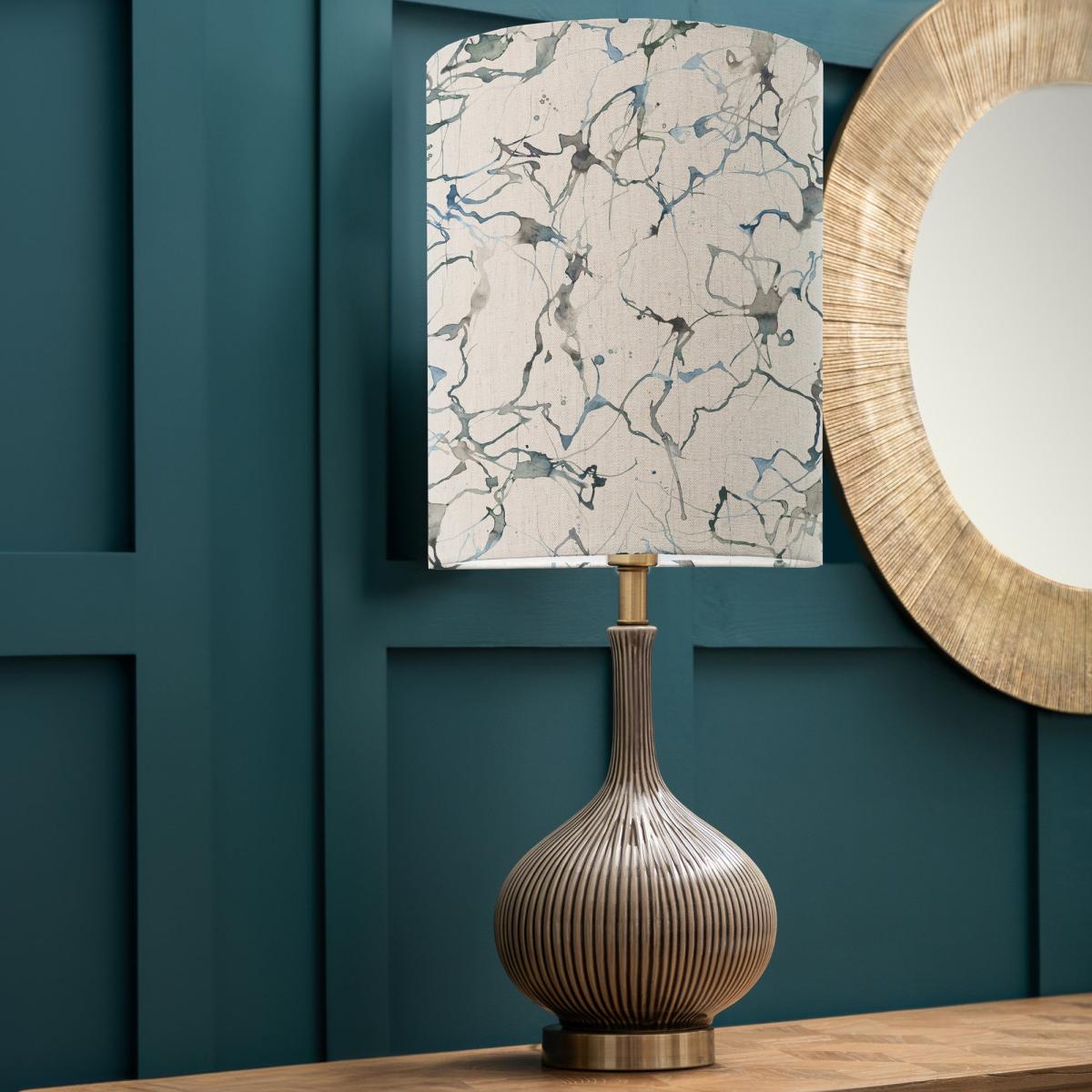 Ursula Table Lamp with Carrara Shade Carrara Frost Grey – image 1