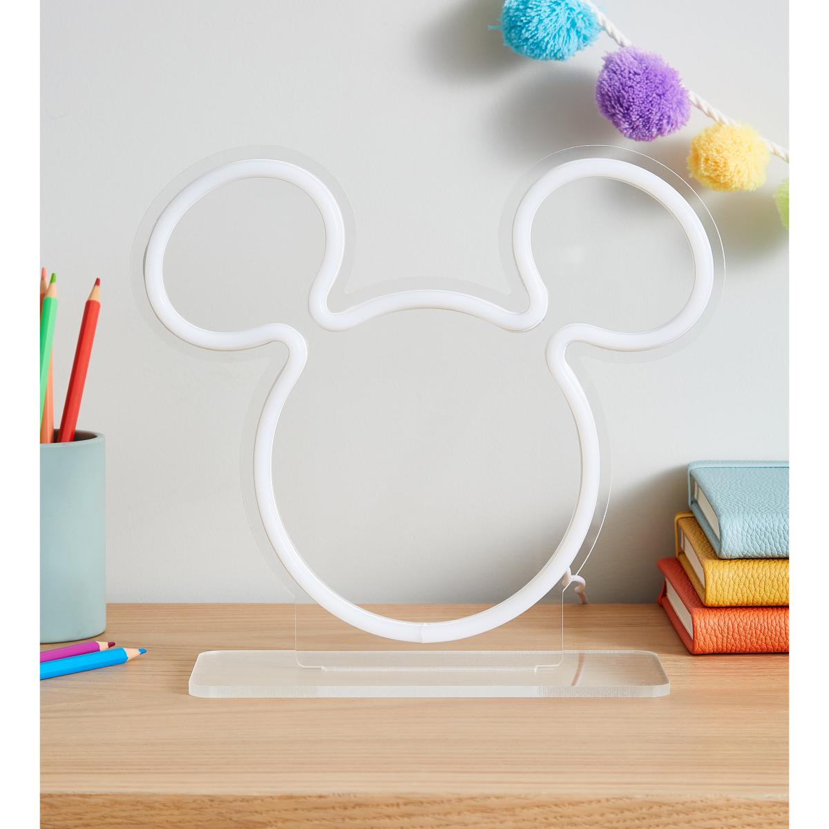 Disney Mickey Mouse Neon Table Light Clear – image 2
