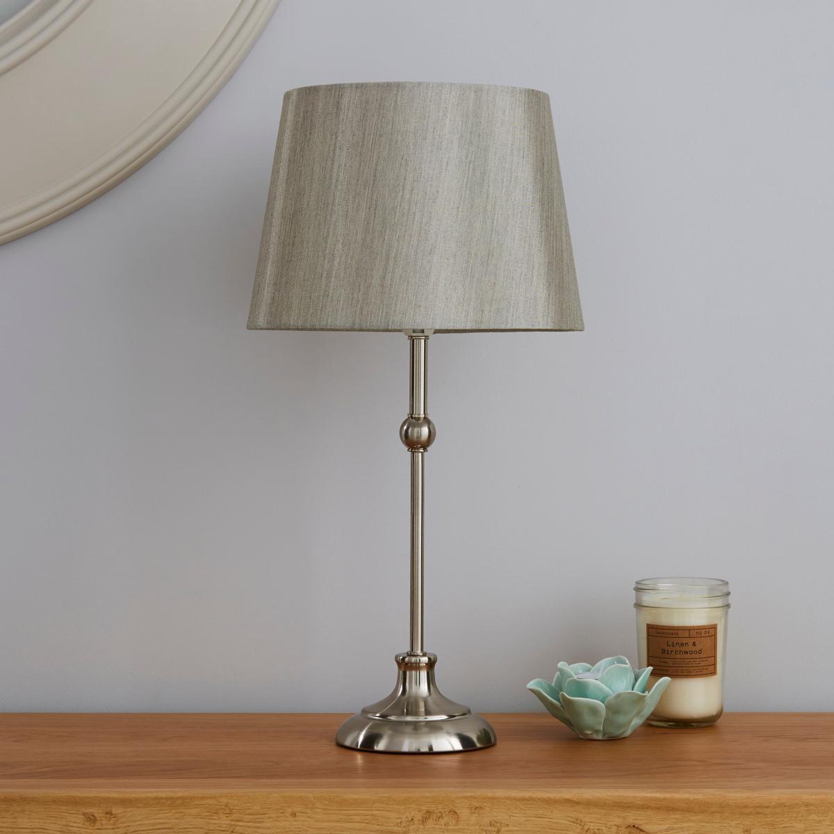 Metal Ball Nickel Table Lamp Silver – image 2