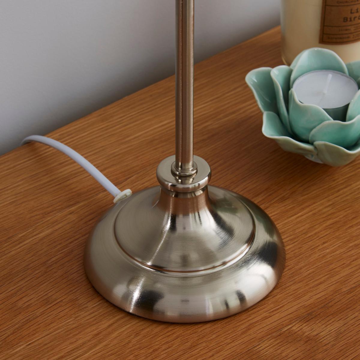 Metal Ball Nickel Table Lamp Silver – image 3