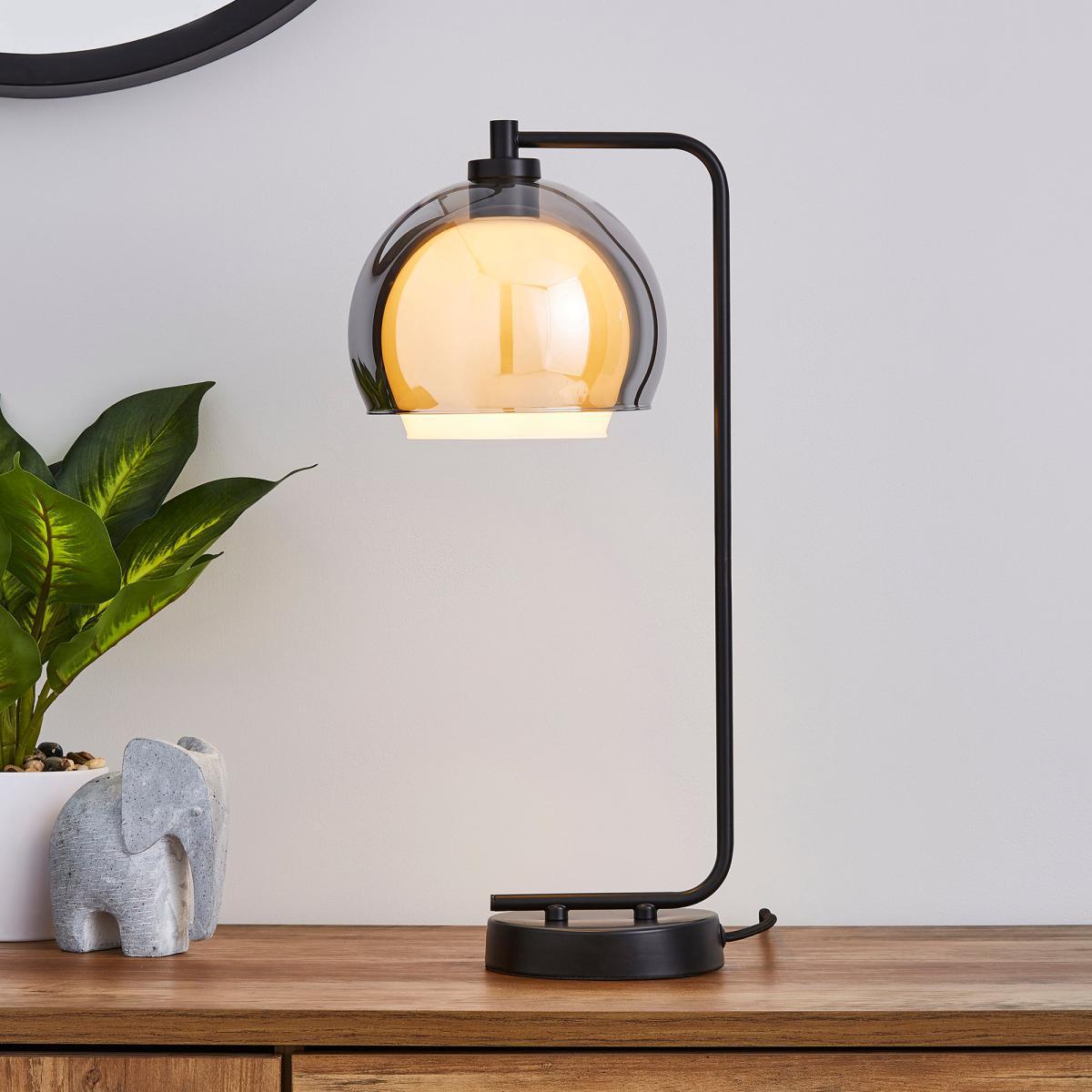 Elements Ramona Glass Touch Table Lamp Chrome – image 1