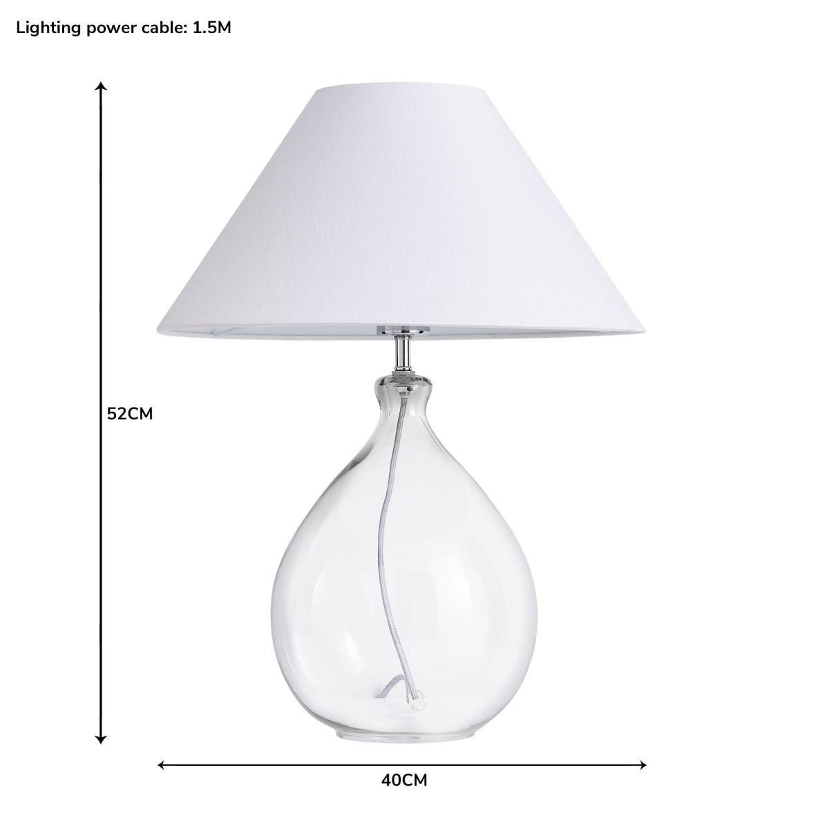 Dorma Purity Wimborne Glass Table Lamp Clear Clear – image 5
