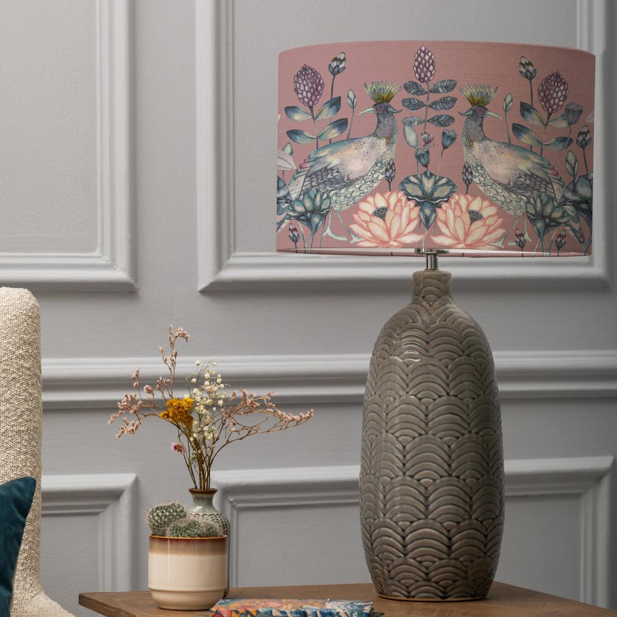 Jadis Table Lamp with Ahura Shade Ahura Mauve Purple – image 1