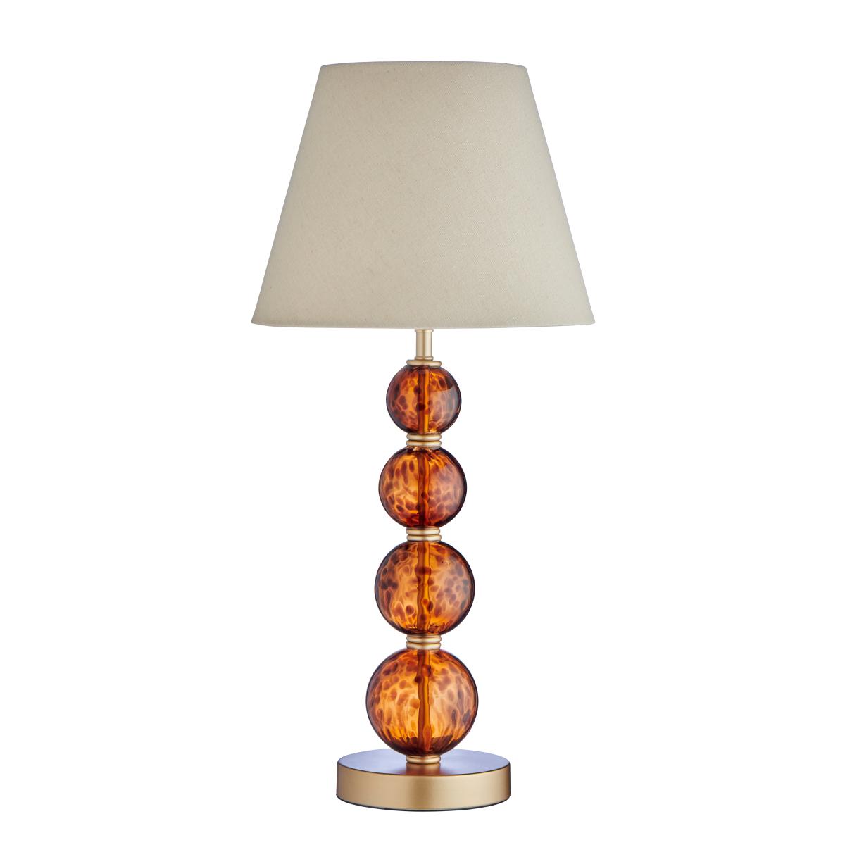 Lilo Tortoiseshell Glass Table Lamp Brown – image 5