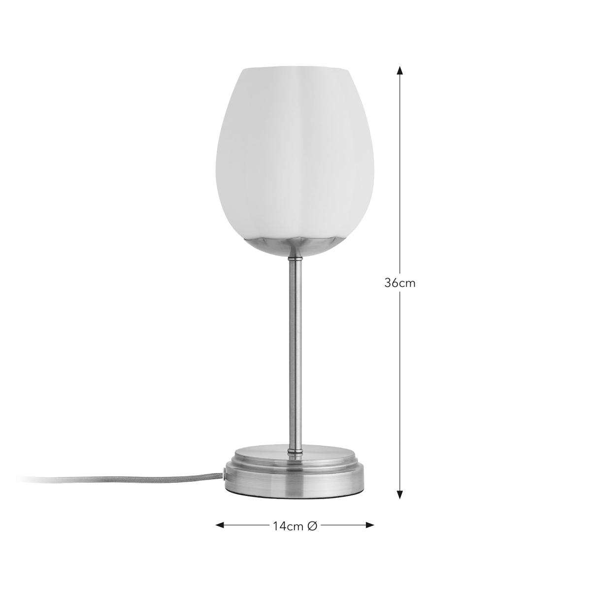 Frosted Tulip Ribbed Table Lamp Gold – image 6
