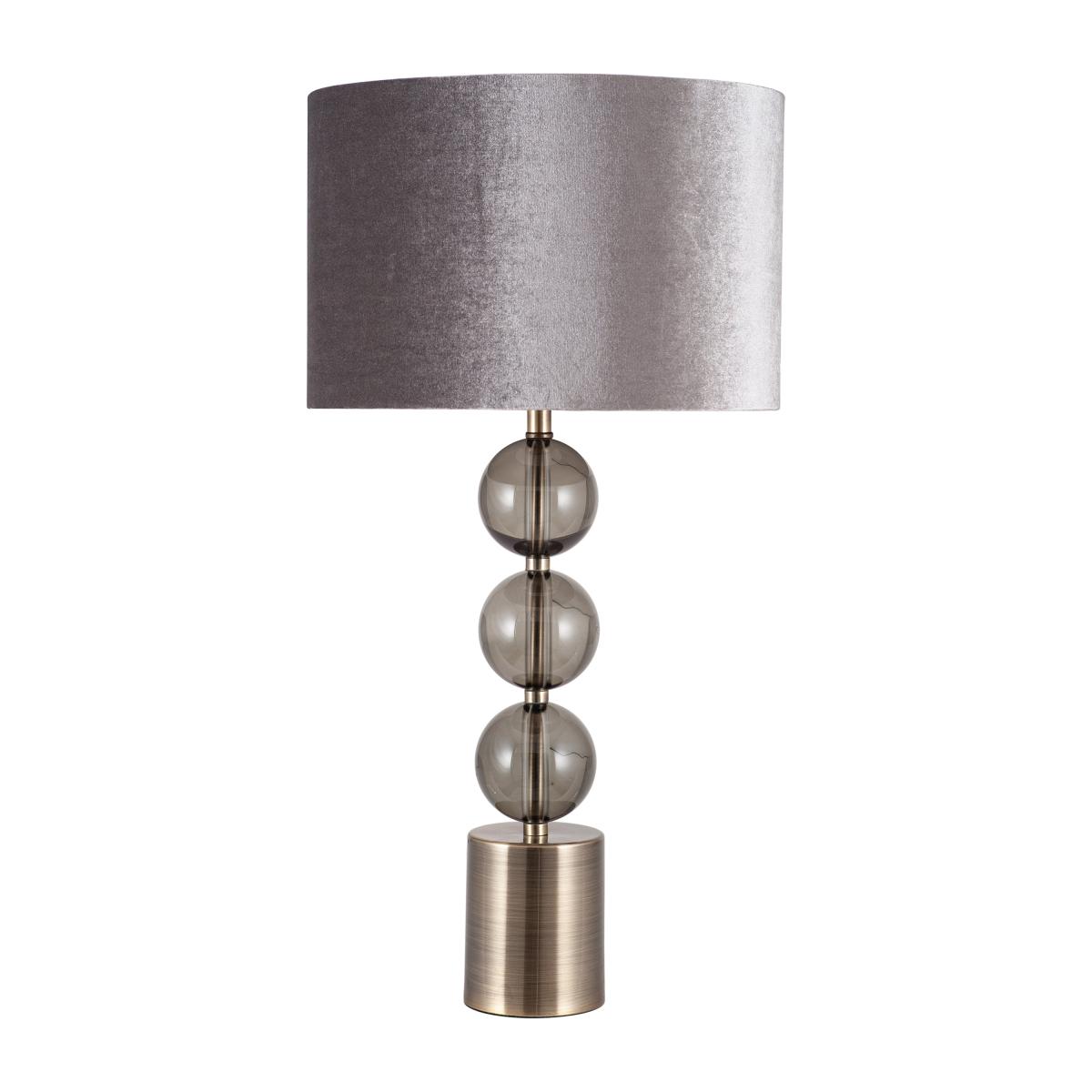 Harris Tall Glass Table Lamp Black – image 2