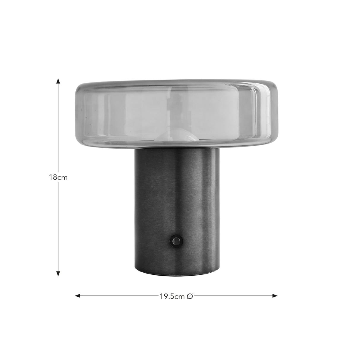 Dorien Glass Rechargable Table Lamp Gold – image 5