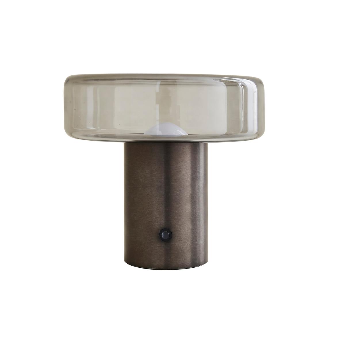 Dorien Glass Rechargable Table Lamp Gold – image 6