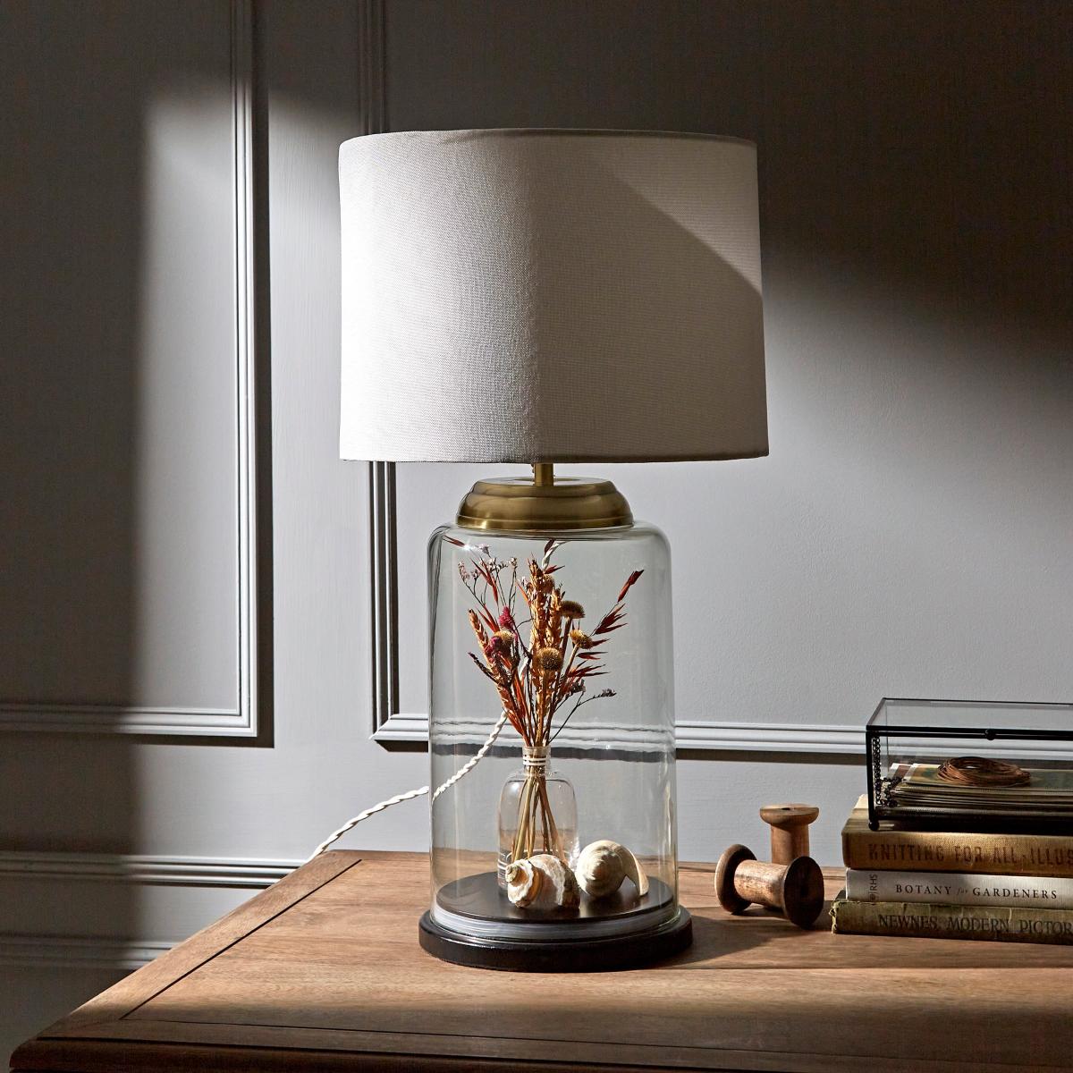 Table Lamp Clear and Brass Clear – image 2
