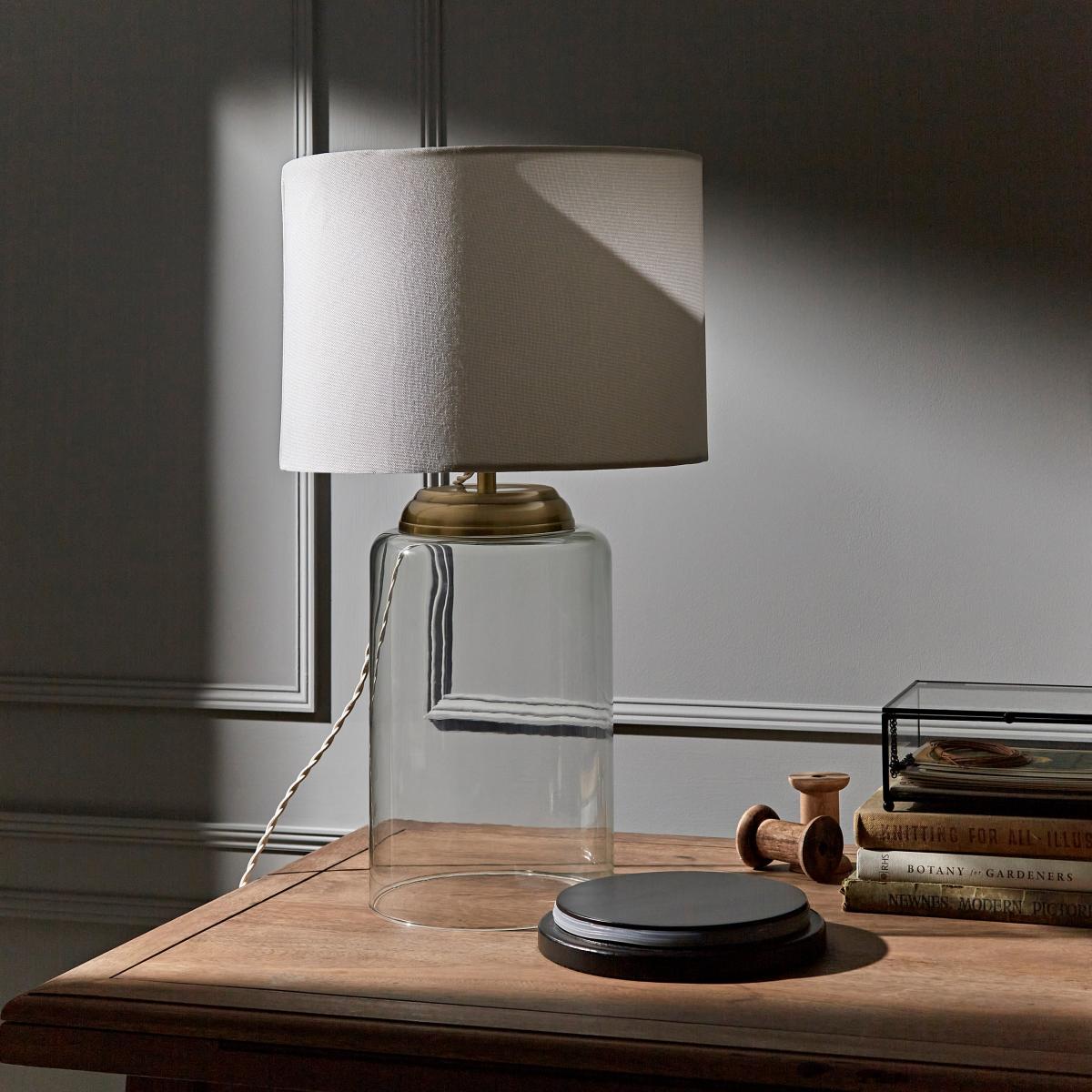 Table Lamp Clear and Brass Clear – image 3