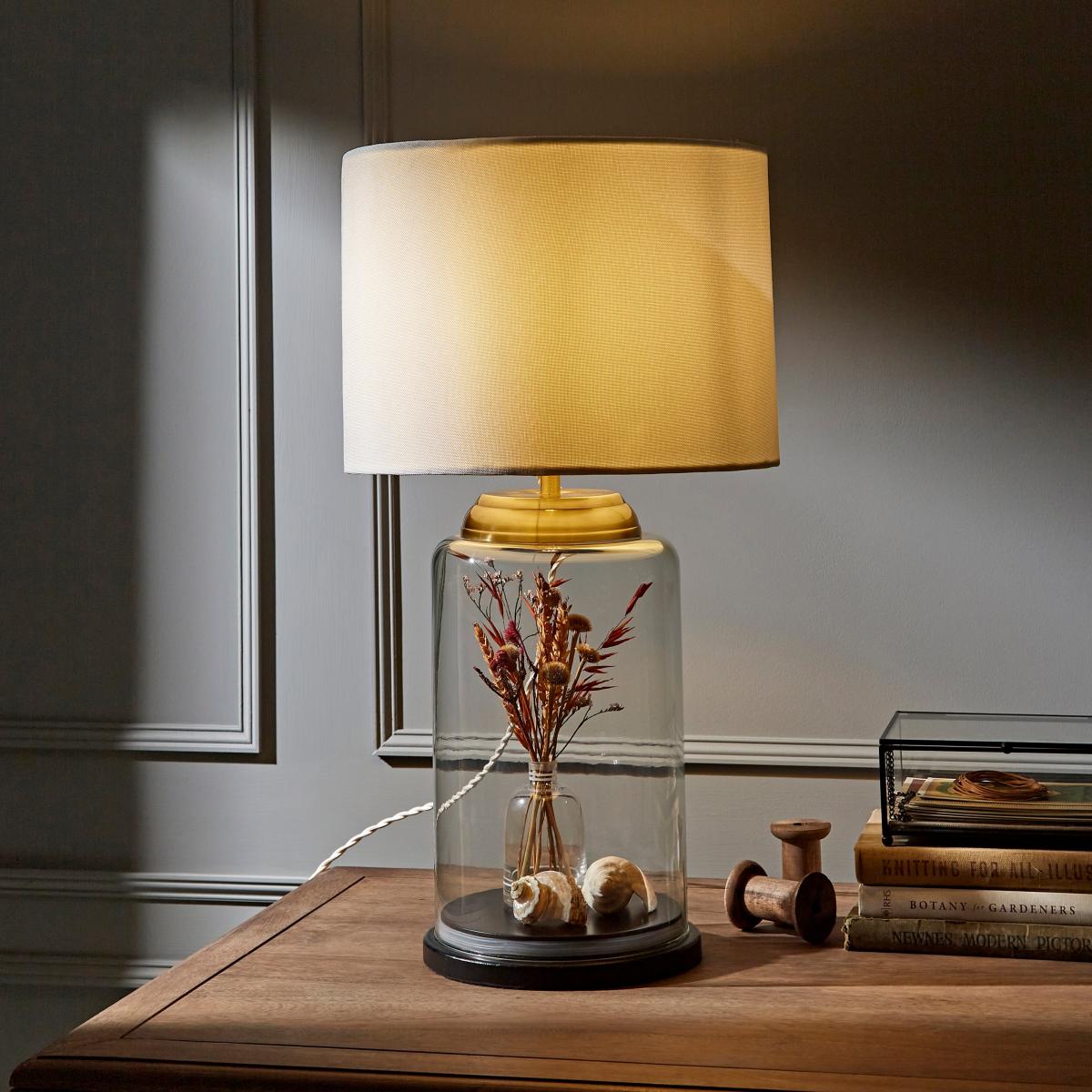 Table Lamp Clear and Brass Clear – image 1