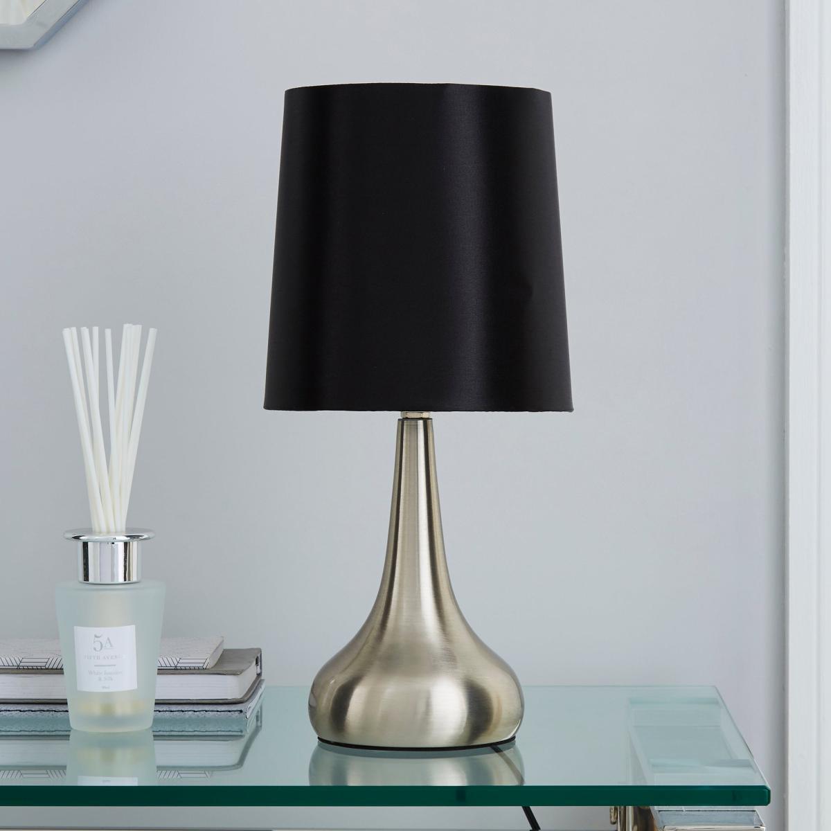 Rimini Black Touch Dimmable Lamp Black – image 2