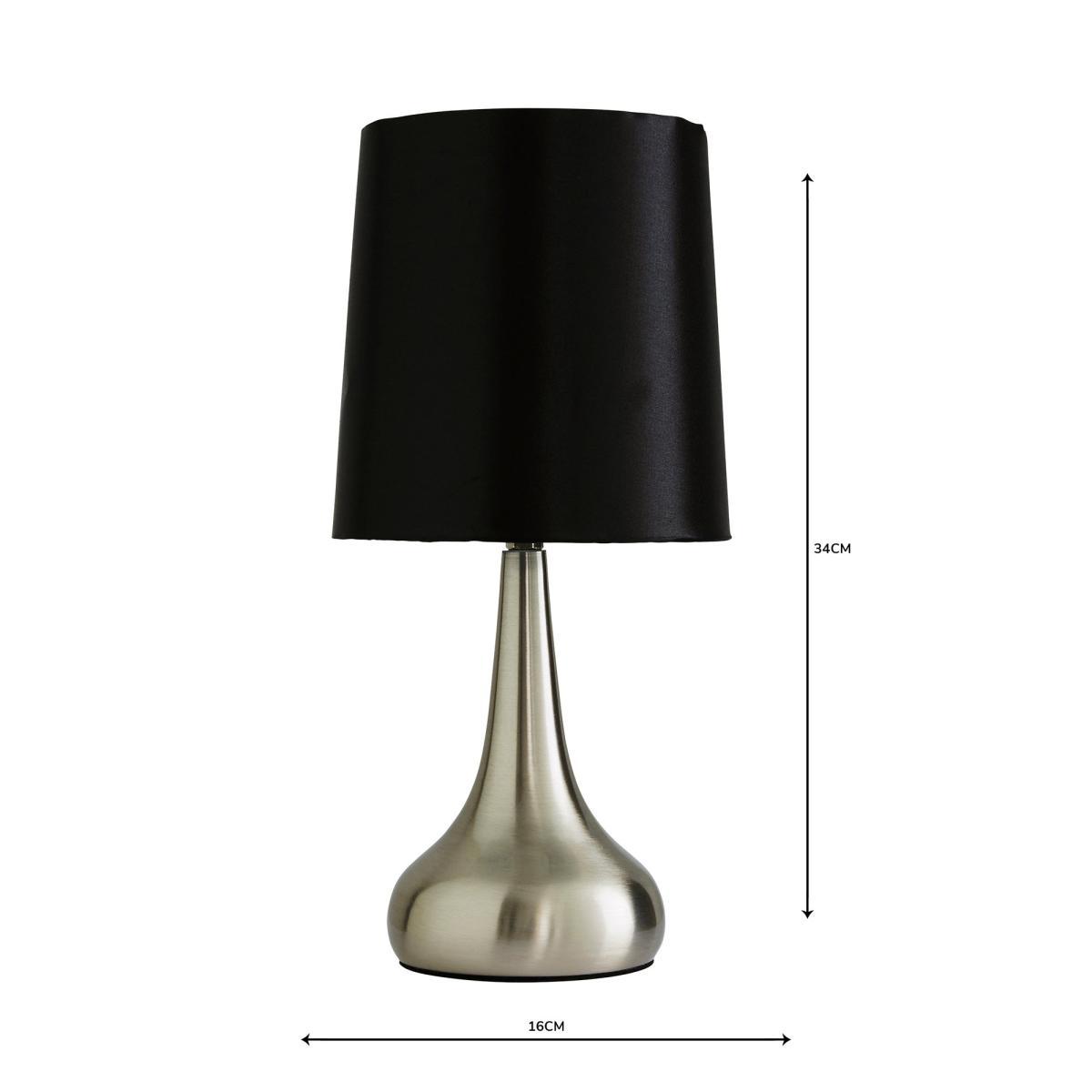 Rimini Black Touch Dimmable Lamp Black – image 5