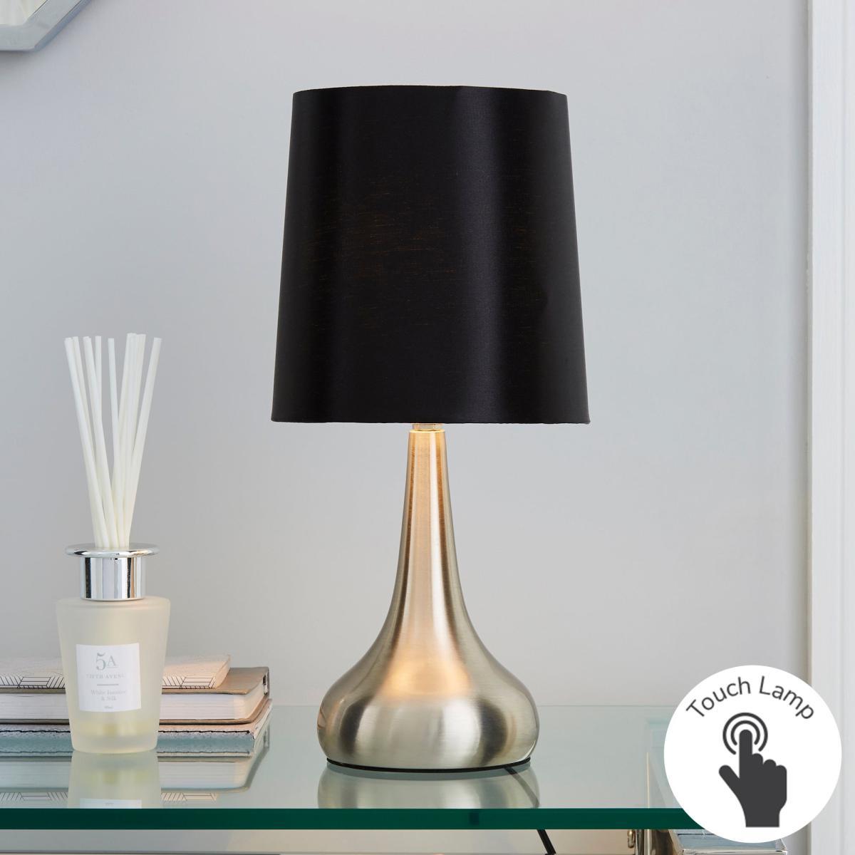 Rimini Black Touch Dimmable Lamp Black – image 1