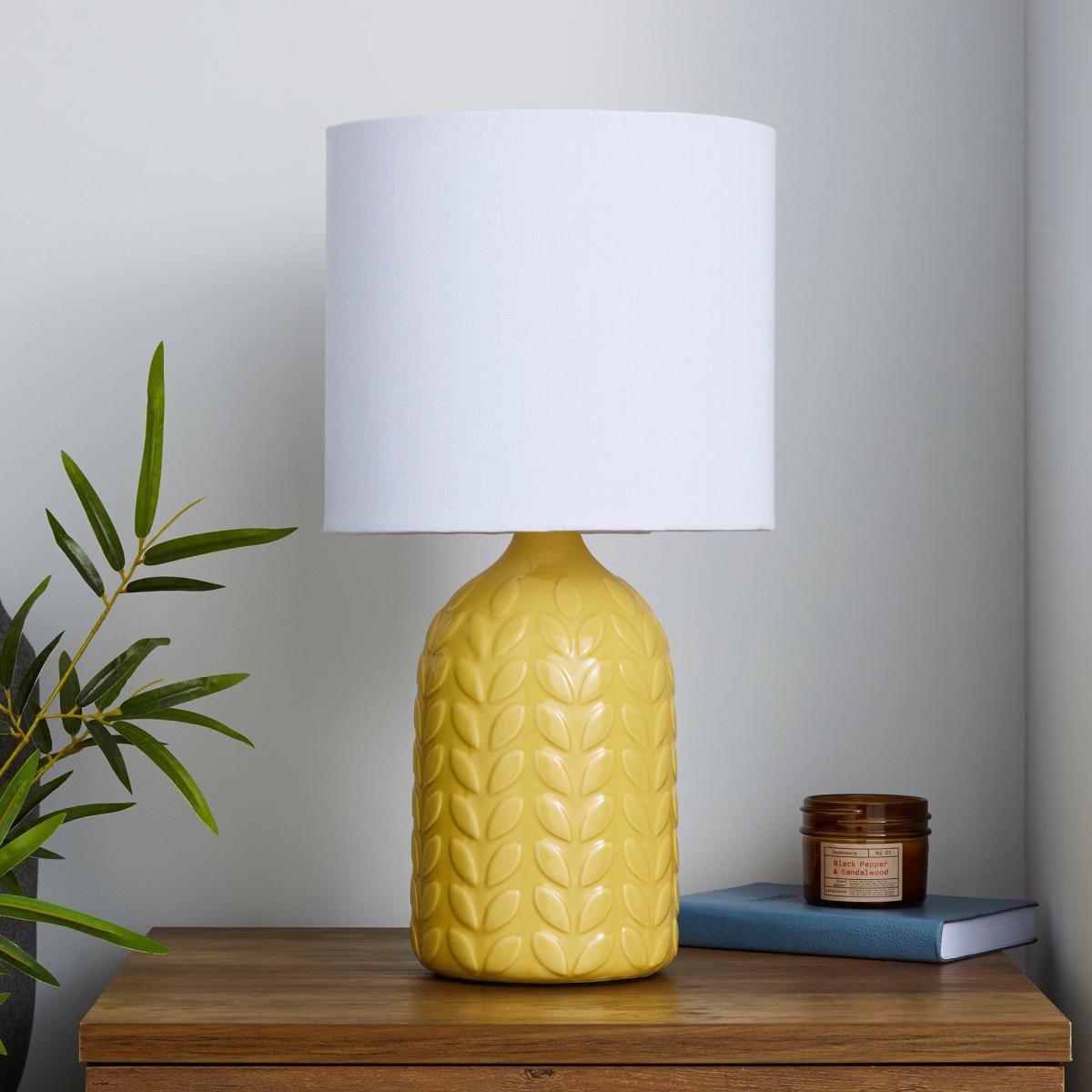 Magda Ceramic Ochre Table Lamp Ochre – image 2