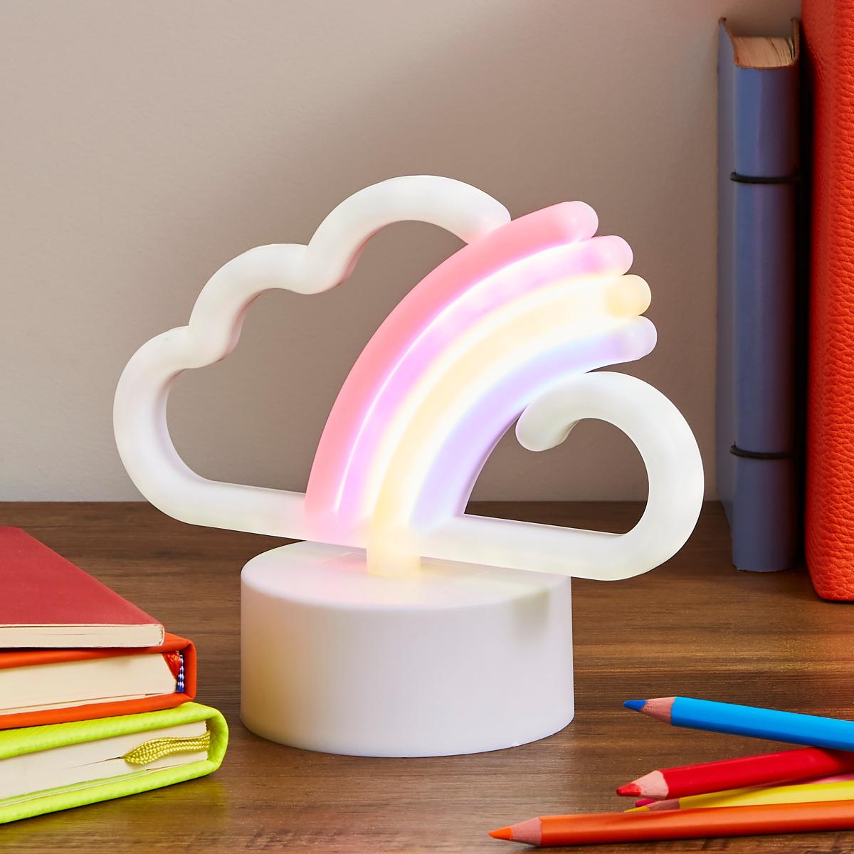 Rainbow Neon Table Light MultiColoured – image 1