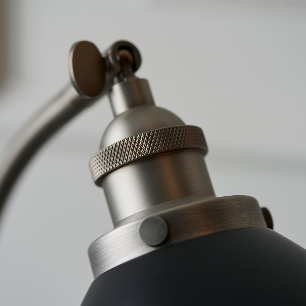 Vogue Elijah Industrial Steel Adjustable Table Lamp Matt Black – image 2