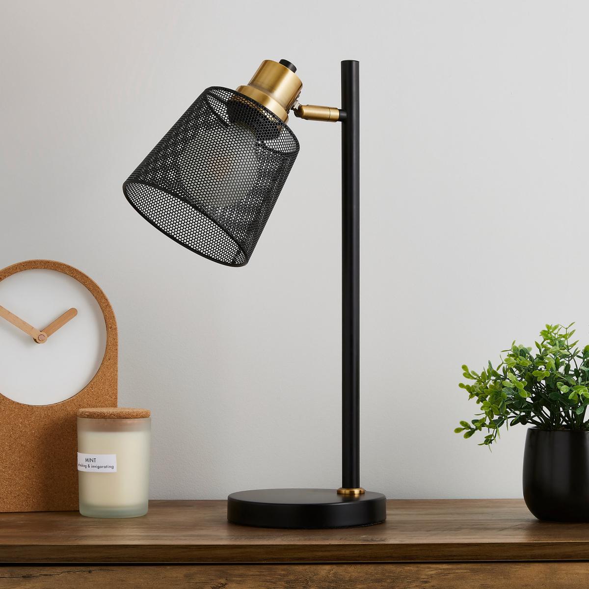 Idris Industrial Task Lamp Black – image 2