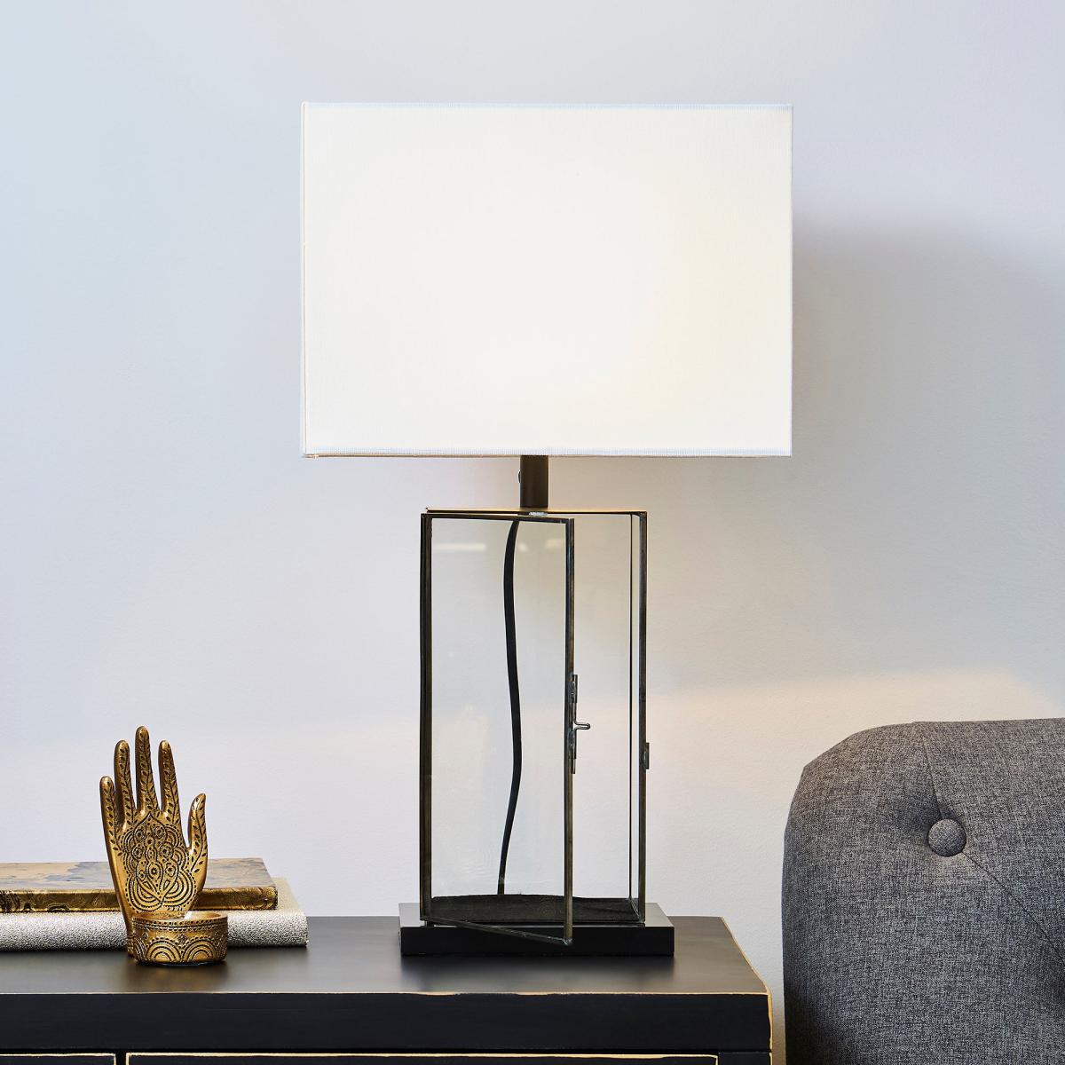 Maya Glass Table Lamp Black – image 3