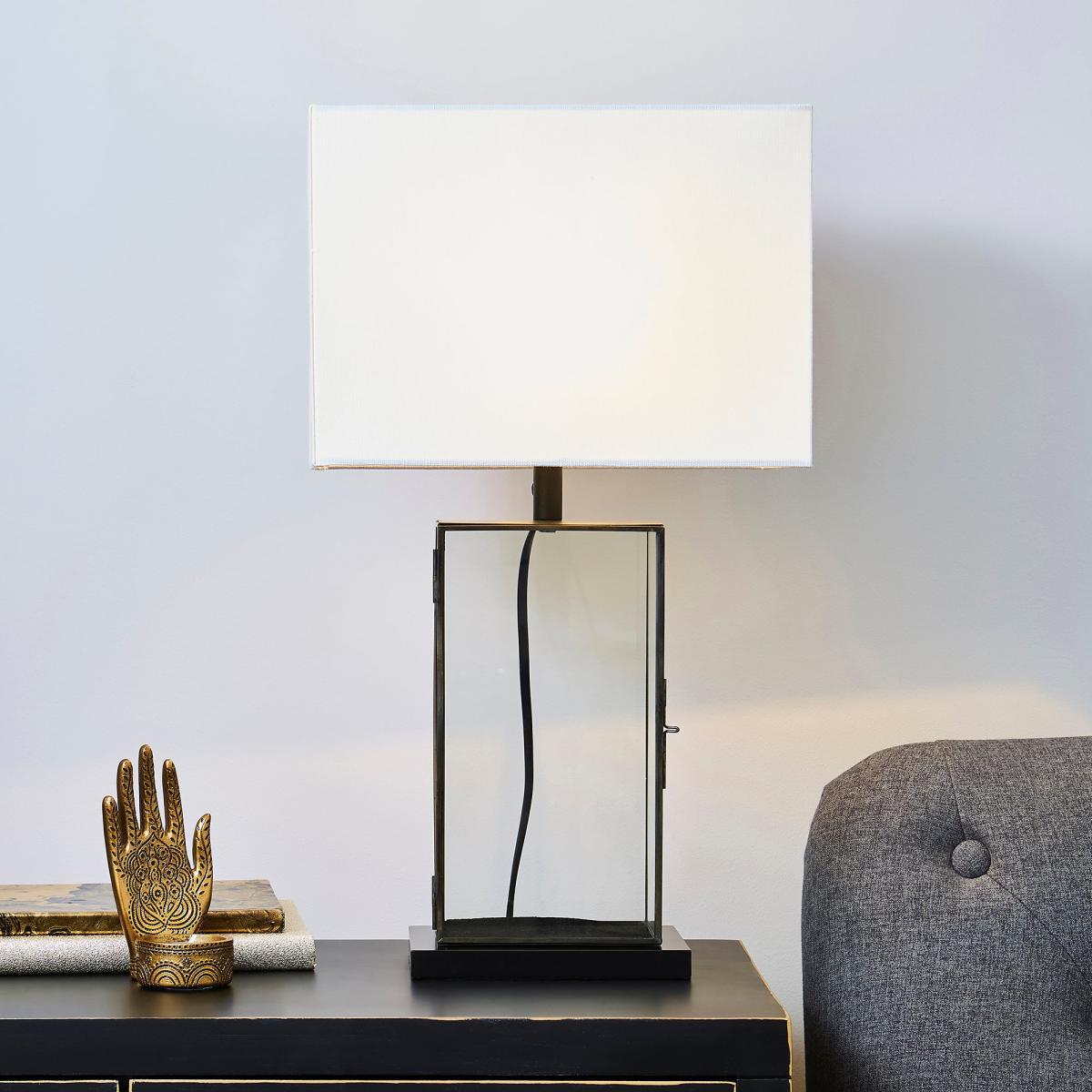 Maya Glass Table Lamp Black – image 1