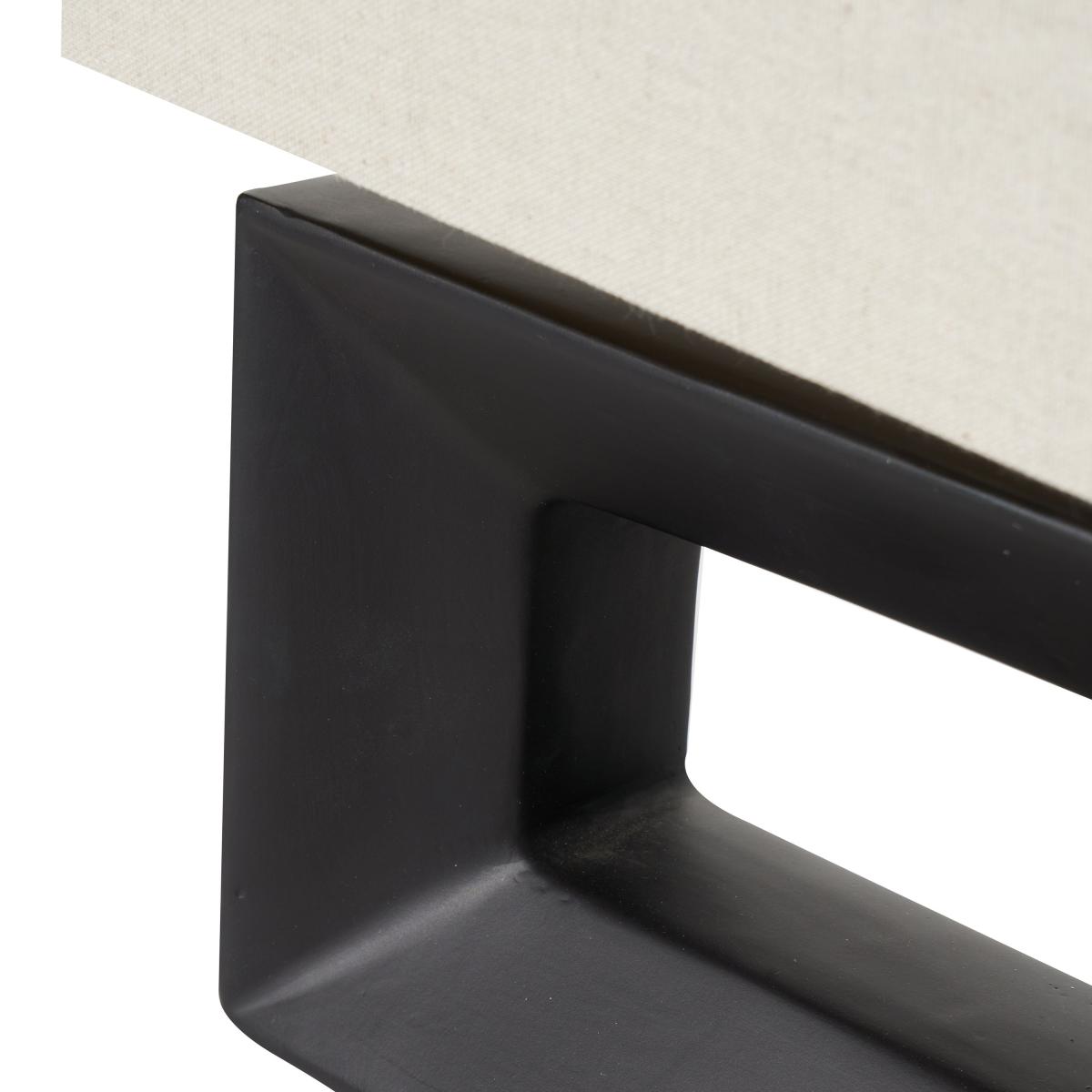 Block Black Ceramic Table Lamp Black – image 4