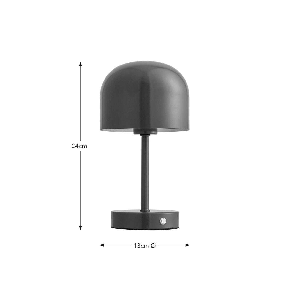 Keko Rechargeable Touch Table Lamp Metallic Grey – image 9
