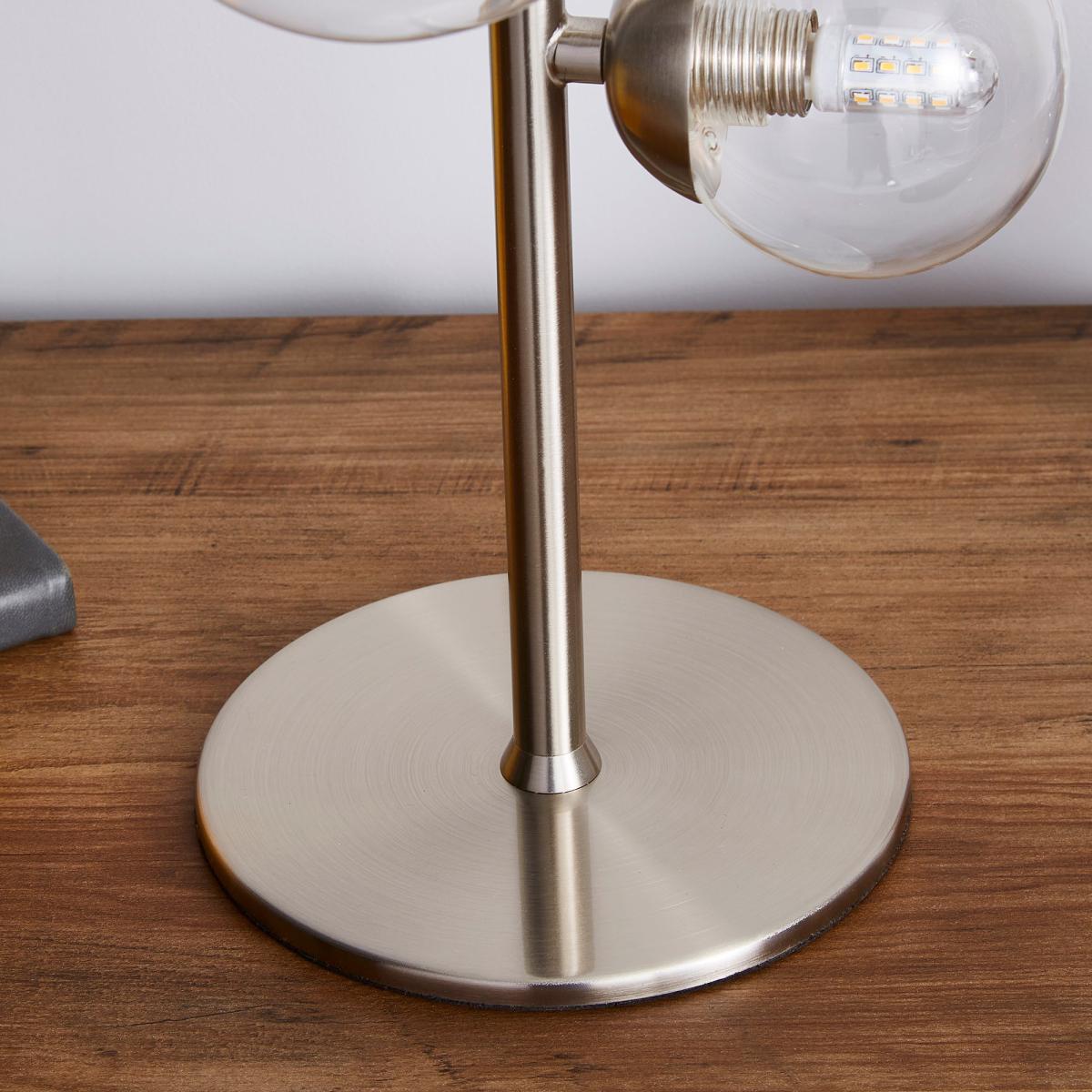 Tarsia Glass Table Lamp Satin Nickel Nickel – image 4