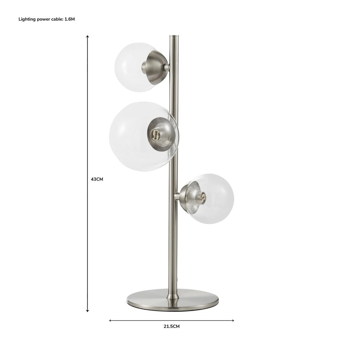 Tarsia Glass Table Lamp Satin Nickel Nickel – image 8