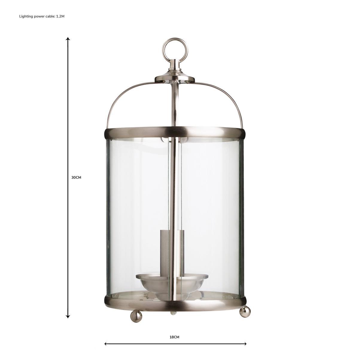 Hurricane Satin Nickel Table Lamp Chrome – image 5