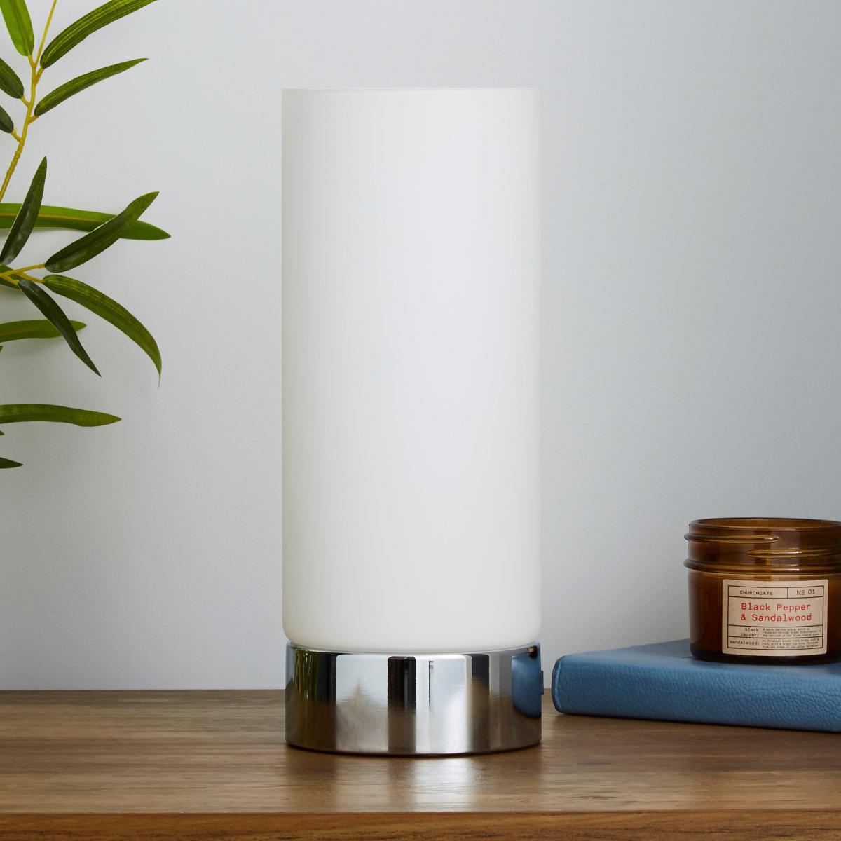 Colton USB Port Frosted Glass Table Lamp White – image 2