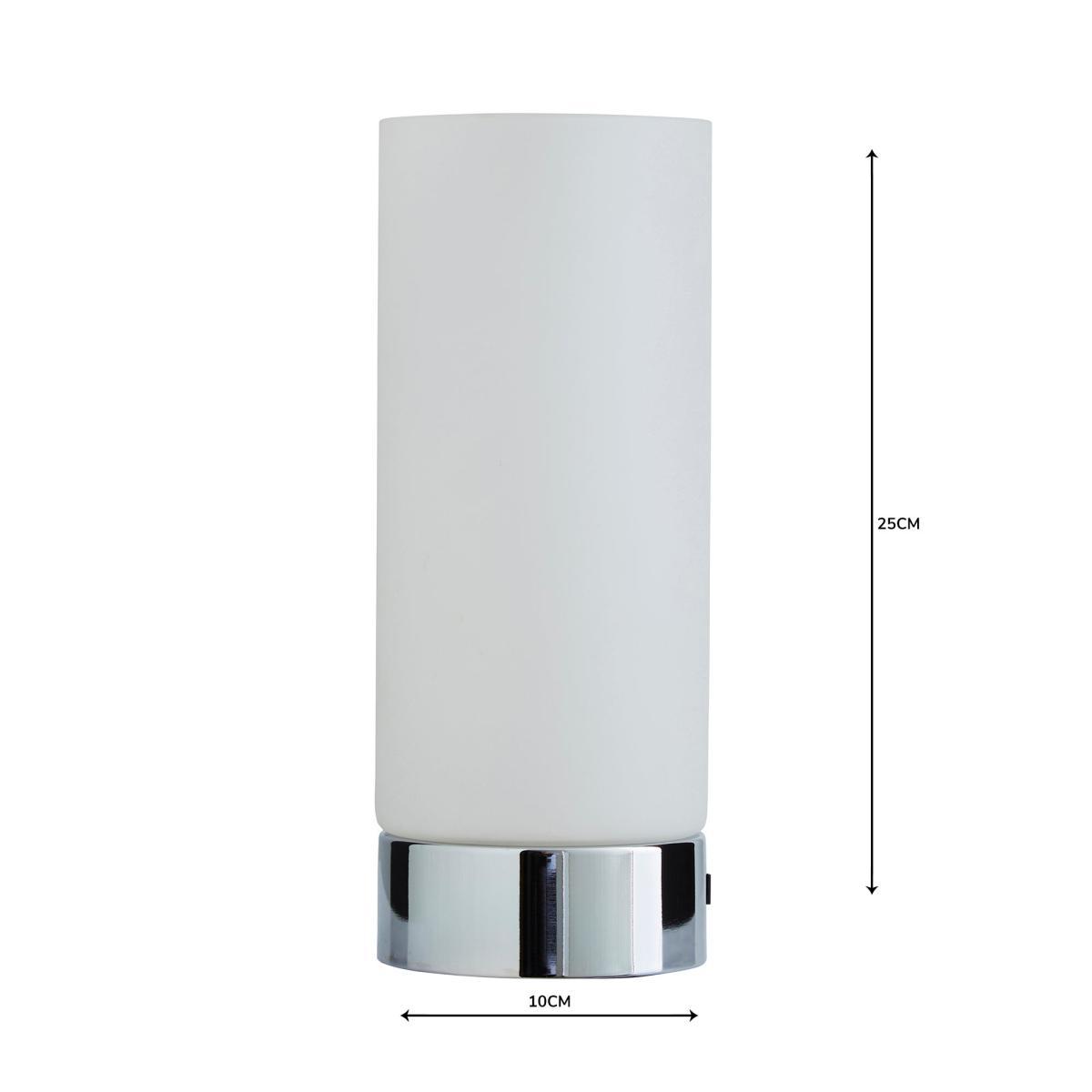 Colton USB Port Frosted Glass Table Lamp White – image 5