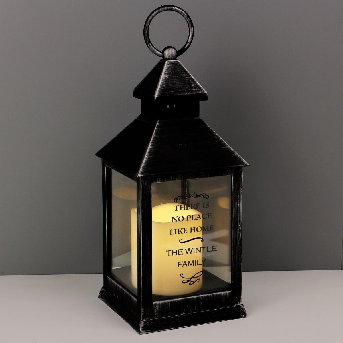 Personalised Antique Scroll Lantern Black – image 3