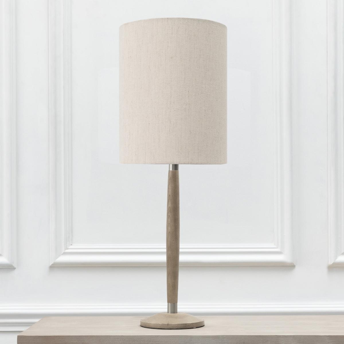 Solensis Table Lamp with Plain Shade Linen (Cream) – image 2